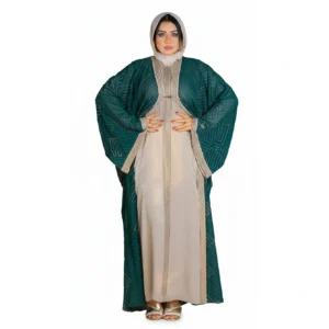 Luxury Gulf Two-Piece Chiffon Embroidered Abaya