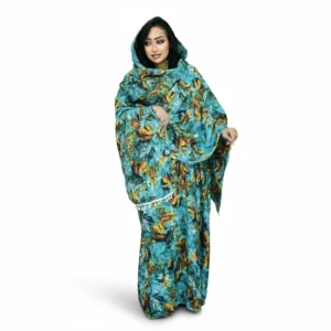 African Toub Luxury Set – Elegant Printed African Dress with Matching Shawl