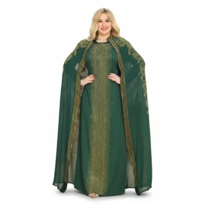 AbayaEG Luxury Silk Chiffon Cape Abaya