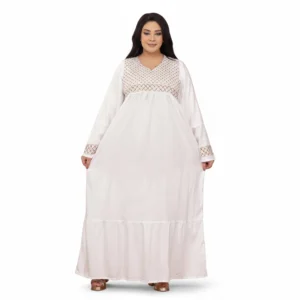 Elegant Embroidered Home Reception Abaya – Premium Cotton Marasi Fabric