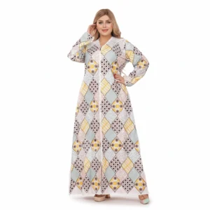 AbayaEG Cotton Marasi Reception Abaya – Model 2154 | Embroidered Home Abaya