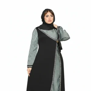 Two-Tone Silk Gulf Abaya