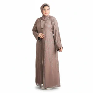 Elegant Embroidered Chiffon Abaya